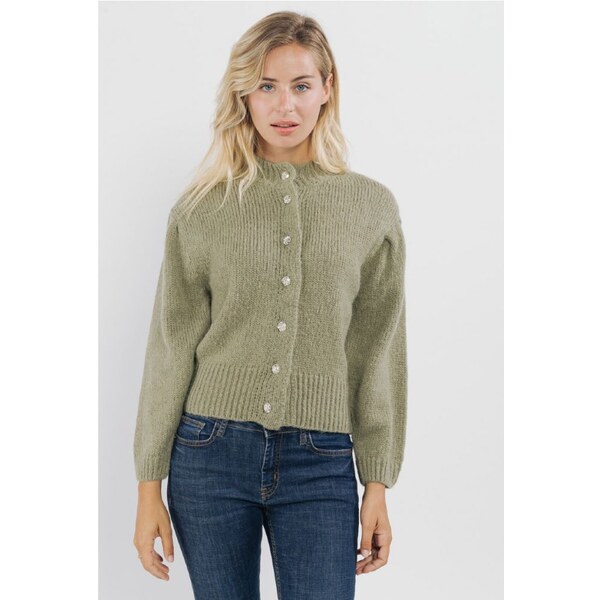 SWEEWE Zelený Svetrík na gombíky Zoe 19207741
