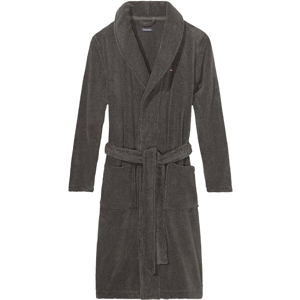 Tommy Hilfiger Underwear Dlhý župan námornícka modrá / tmavosivá / 16527414