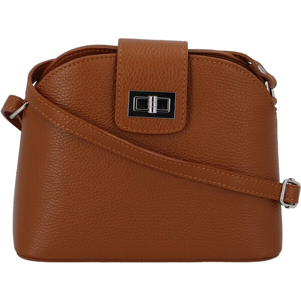 Dámska kožená crossbody kabelka koňaková - ItalY Brokylon koňak 27226632