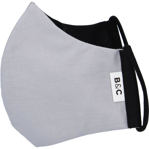Štýlové antibakteriálne rúško s iónmi striebra svetlosivé - B&C 21310277