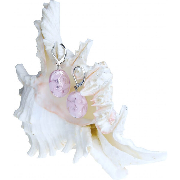 Lampglas Nežné náušnice Pink Lace z perál Lampglas s rýdzim striebrom 66587419