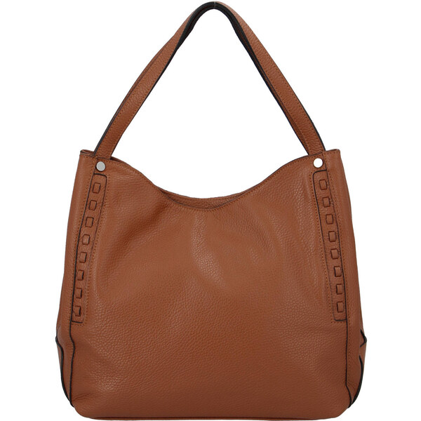 Delami Vera Pelle Dámska kožená kabelka cez plece svetlohnedá - ItalY 30920204