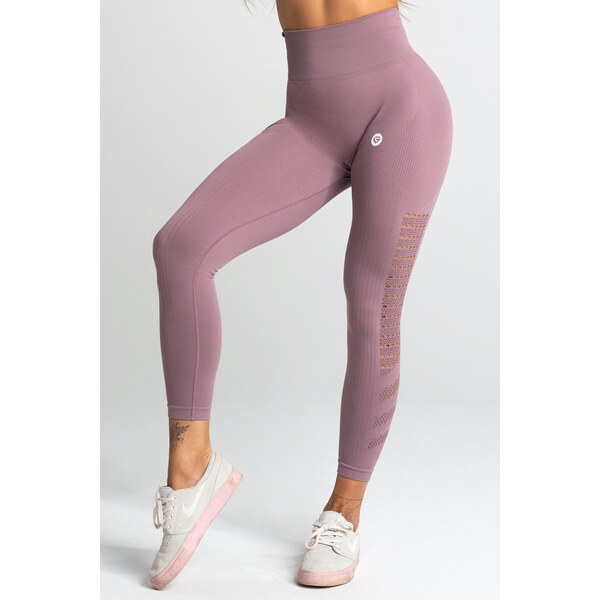 Gym Glamour Fitness legíny s dizajnovým dierkovaním Farba: Ružová, 35811209