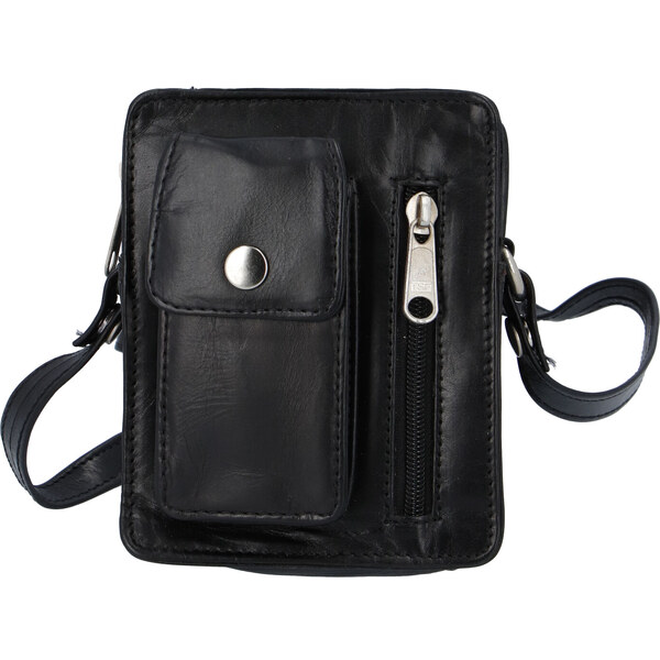 Pánska kožená kapsička na doklady čierna - Tomas Furry čierna 57819947