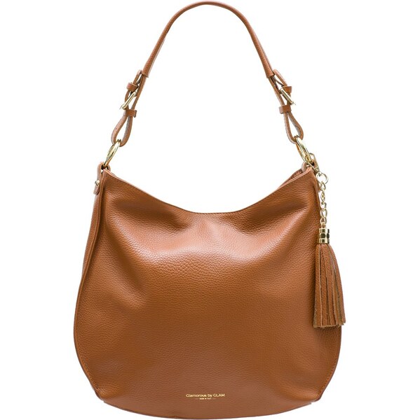 Glamorous by GLAM Dámská kožená kabelka přes rameno se zlatým kováním 65462386
