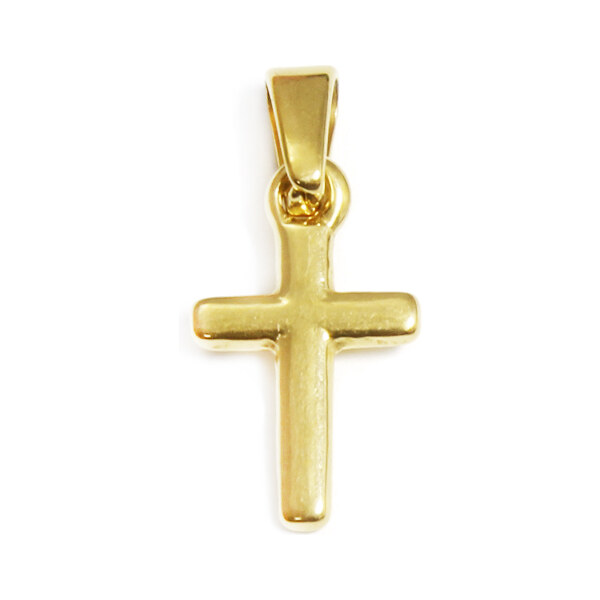 BM Jewellery Prívesok Krížik 1,6 cm z chirurgickej ocele gold 19421467