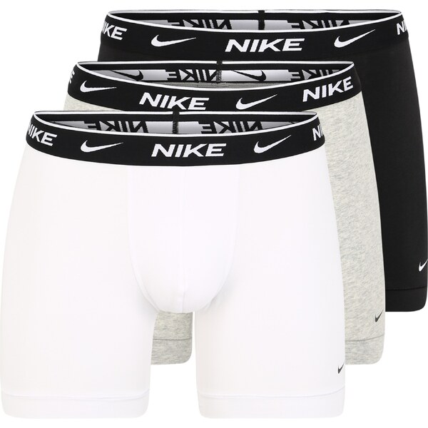 NIKE Underwear Boxerky sivá / čierna / šedobiela 25622139