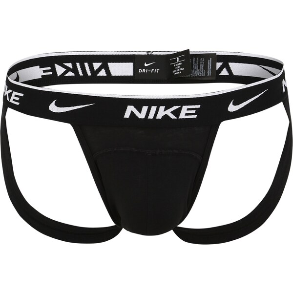 NIKE Underwear Nohavičky Jock čierna / biela 56423942