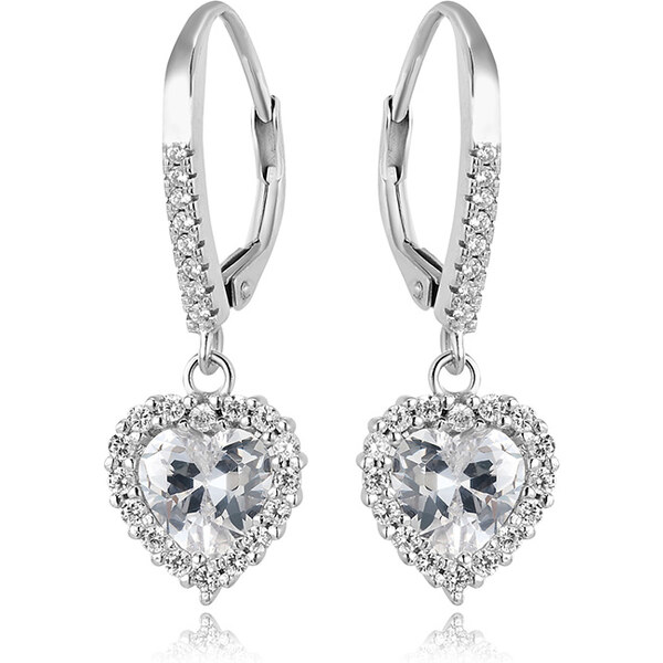 Olivie Strieborné náušnice SRDIEČKA 4327 19493815
