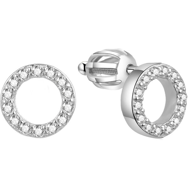 Beneto Strieborné trblietavé náušnice AGUP1461S 66585479