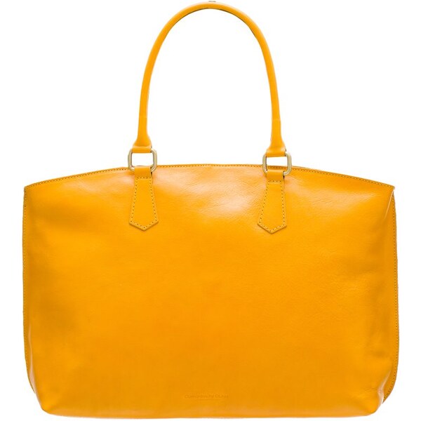 Glamorous by GLAM Santa Croce Kožená veľká kabelka jednoduchá - žltá 19525943