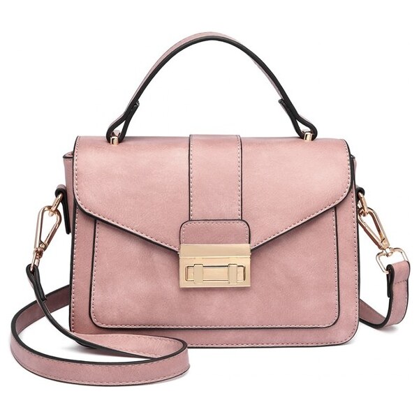 Miss Lulu Kabelka - Midi eko kožená ružová 19526248