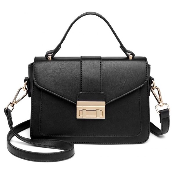 Miss Lulu Kabelka - Midi eko kožená čierna 30926272