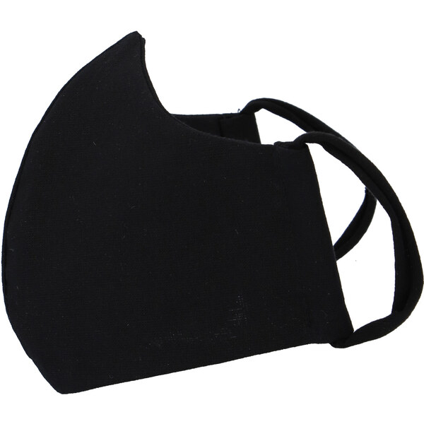 Obojstranné bavlnené rúško s aktívnym striebrom čierne - B&C AG L 19529025