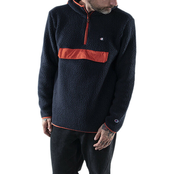 Champion Hooded Half Zip Top - Pánske - Mikina Champion - Modré - 66355757