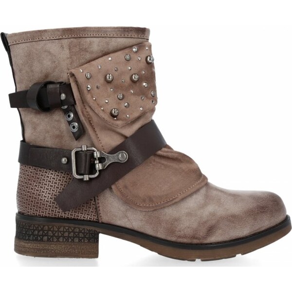 dámske členkové topánky Crystal Shoes khaki 1094-PAkh 27613311