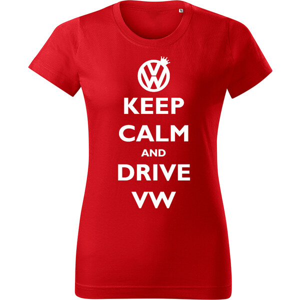 T-ričko Keep calm and drive Volkswagen dámske tričko 19624738