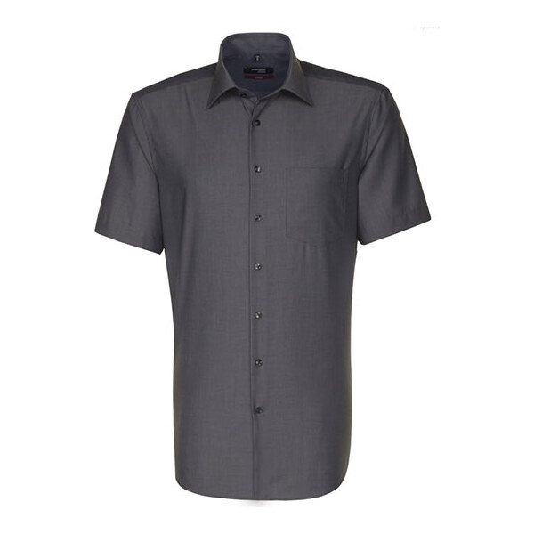 Pánska sivá nežehlivá košeľa Regular fit s krátkym rukávom 35452272