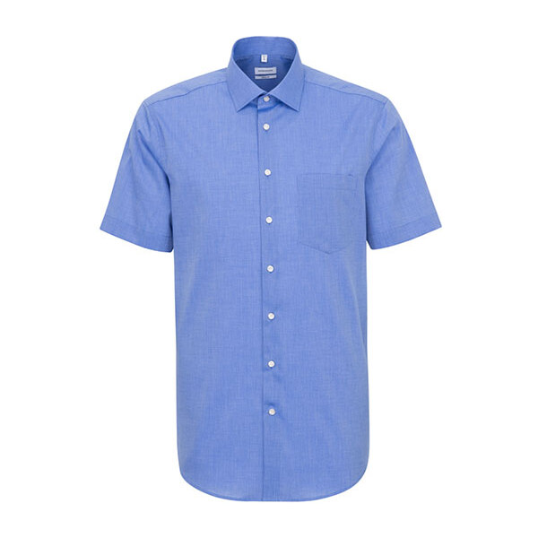 Pánska královská modrá nežehlivá košeľa Regular fit s krátkym rukávom 35452270