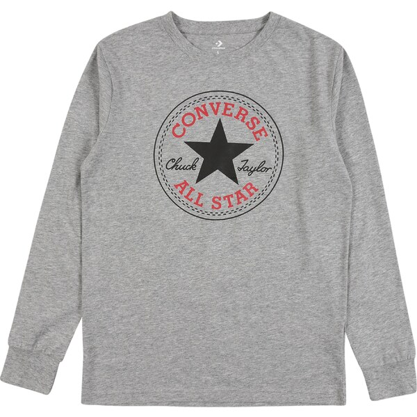 CONVERSE Tričko sivá melírovaná / červená / čierna 47951277