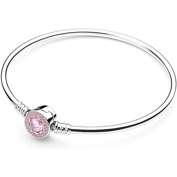 Emporial strieborný náramok na prívesky Krištáľové ružové kúzlo 4008 25428884