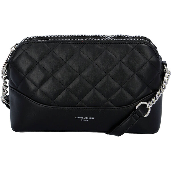 David Jones Módna prešívaná dámska koženková crossbody Freay, čierna 66805904
