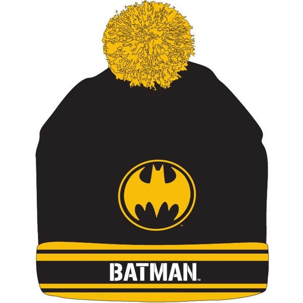 E plus M Zimná pletená čiapka s brmbolcom Batman 19891591