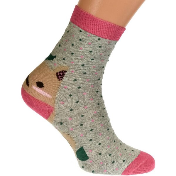 AURA.VIA Sivé ponožky MONA 34384069