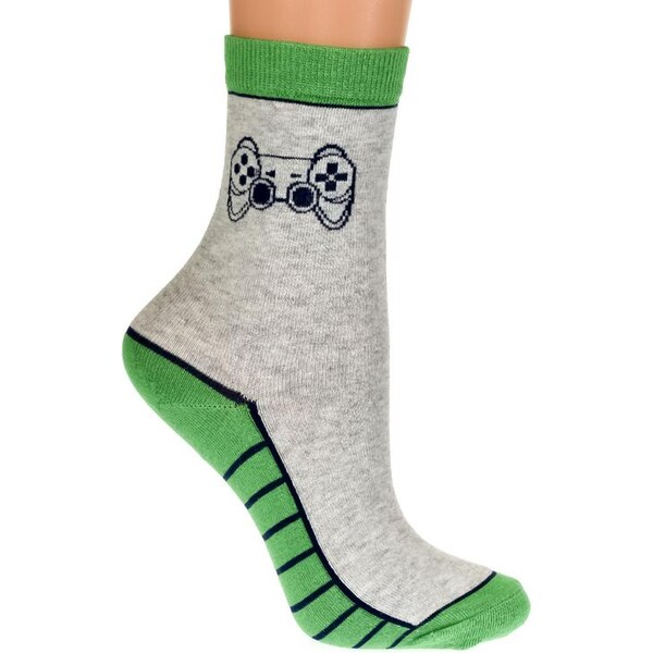 AURA.VIA Detské sivé ponožky TRAVIS 19894507