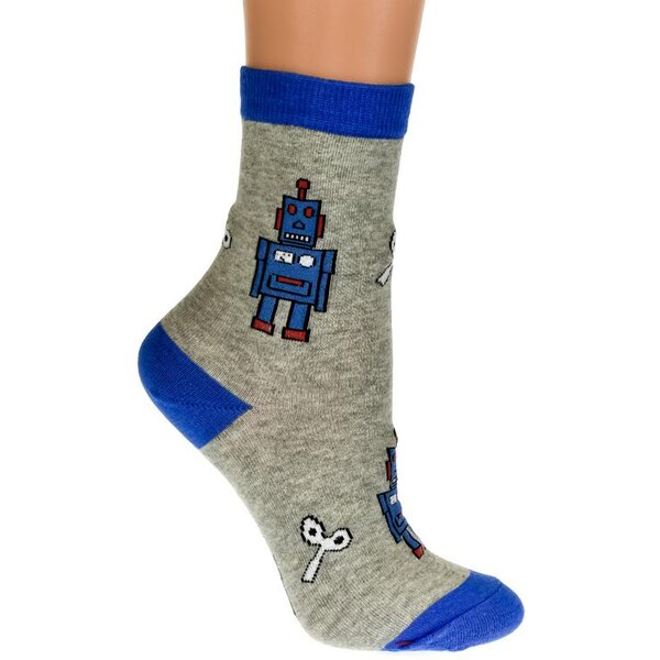 AURA.VIA Detské sivé ponožky TRAVIS 19894505