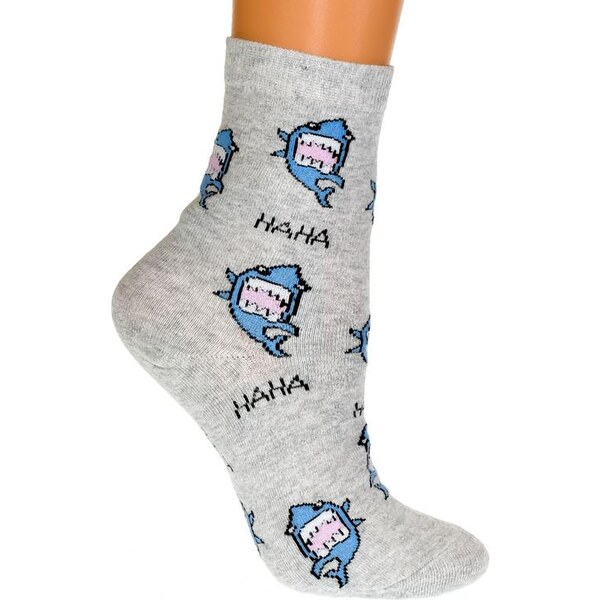 AURA.VIA Detské svetlo-sivé ponožky LARISSA 19894520