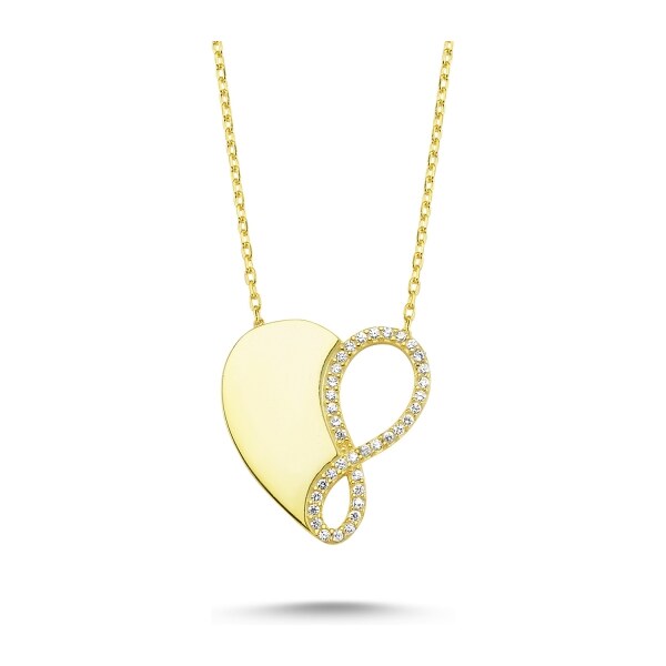 Olivie Strieborná retiazka ZLATÉ SRDCE 4348 20035391