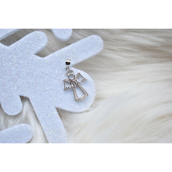 Olivie Strieborný prívesok ANJEL so zirkónmi 2285 9920341