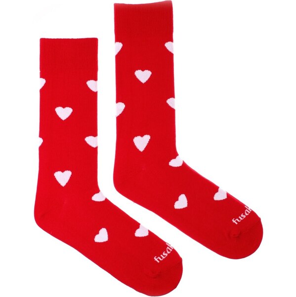 Fusakle ponožky Srdiečko Farba: Červená, Veľkosť: 35-38 64346776