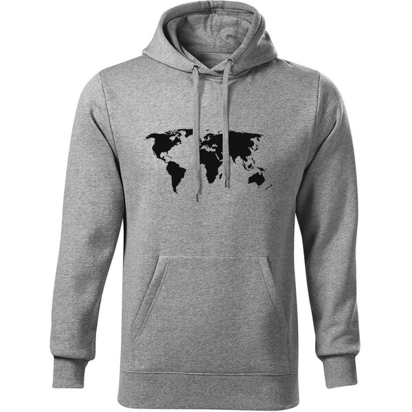 T-ričko Svetová mapa pánska mikina 20024090