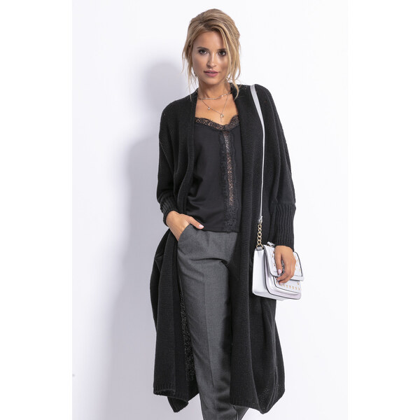 Glara Dámsky vlnený kardigan s vreckami 20816278