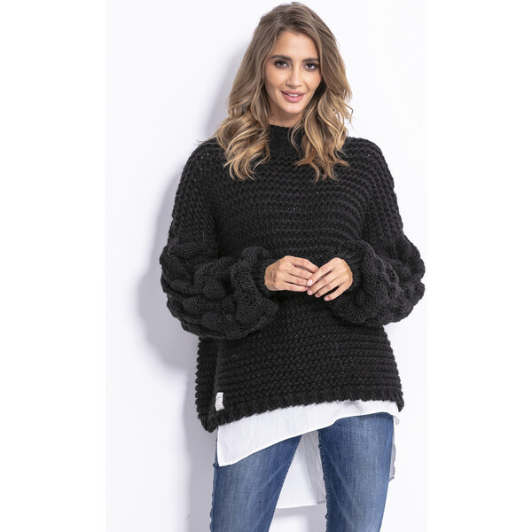 Glara Dámsky vlnený hrubo pletený sveter 29137000