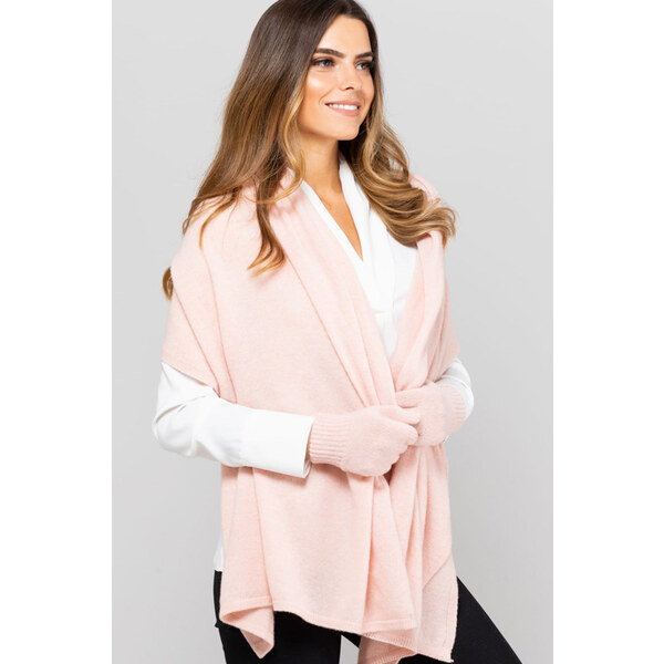 Kamea Lososový dámsky šál na zimu 01, Farba lososová 20024670