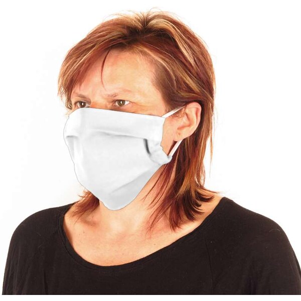 Rúško na tvár biele s prevedením na uši 16959667