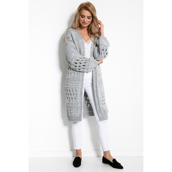 Glara Dámsky elegantný midi kardigan 20113424