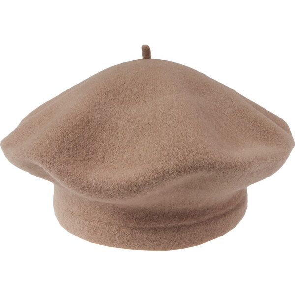 TONAK Tmavo béžový baret FLORA 100% vlna WOOLMARK W-baret/158 (M) 65405279