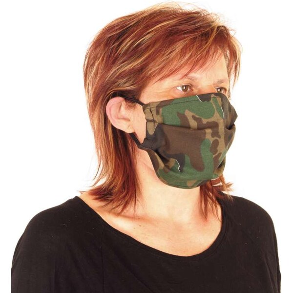 Maskáčové rúško na tvár woodland 16959660