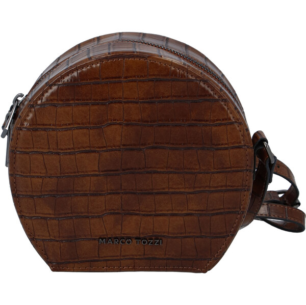 Módna štýlová crossbody kabelka hnedá - Marco Tozzi Kroko hnedá 20128655