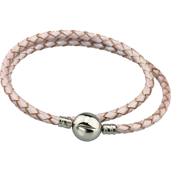 Lindas Jewelry Kožený náramok Dvojitý Lila Chirurgická oceľ INR090 26768210