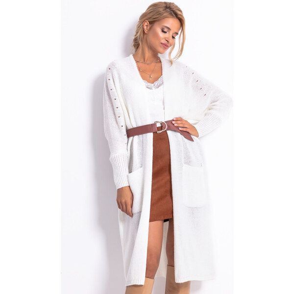 Glara Dámsky vlnený kardigan s vreckami 20675302