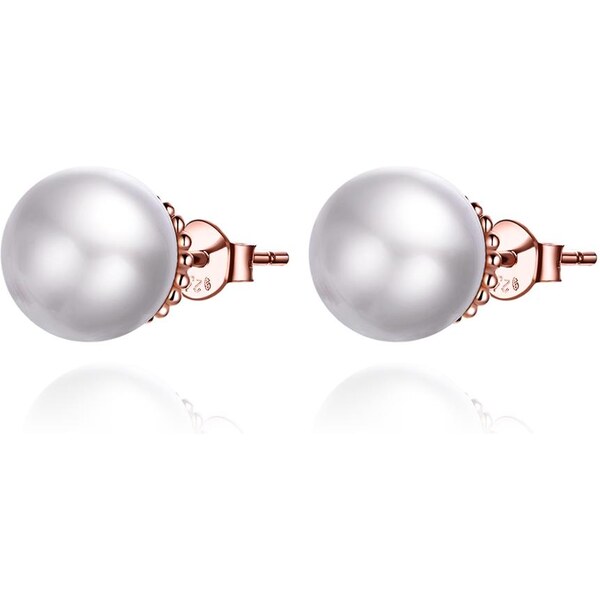 Olivie Strieborné ružové náušnice PERLA 4447 20287005