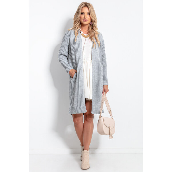 Glara Vlnený cardigan v midi dĺžke 20276376