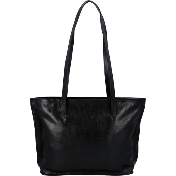 Delami Vera Pelle Módna dámska kožená kabelka čierna - ItalY Karola 36180346