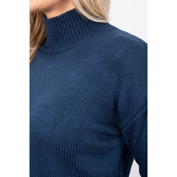 MladaModa Klasický rolák model 2020-17 farba námornícka modrá 20312227