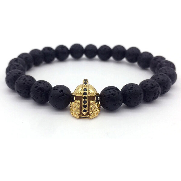 BudNej Minerálny náramok GLADIATOR z lávových kameňov MN1037 35941787